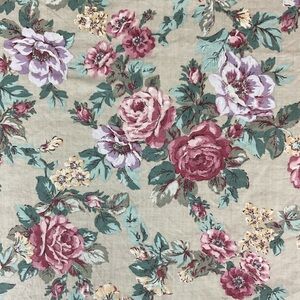 Vintage Marcus Brothers garden floral fabric 103” x 45” - 100% cotton